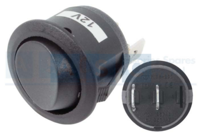 ROCKER SWITCH RND MINI BLK(PIN TYPE)