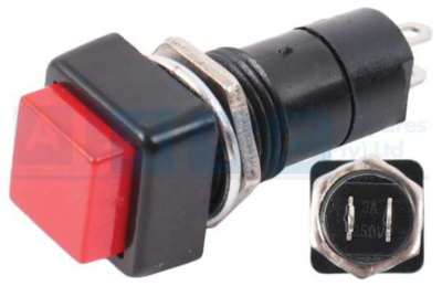 BUTTON SWITCH SQUARE RED