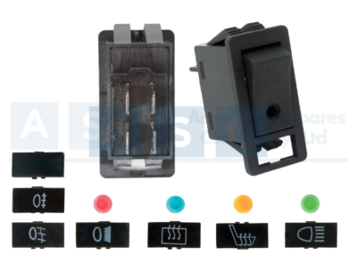 UNIV. OEM DASH SWITCH 4P LED 20A 12V