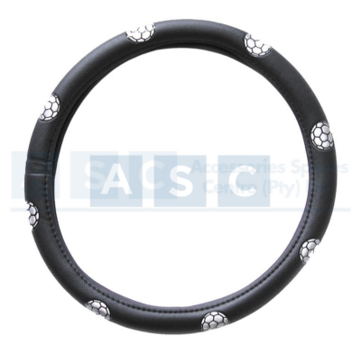 S/WHEEL COVER BLACK/SOCCER BAL