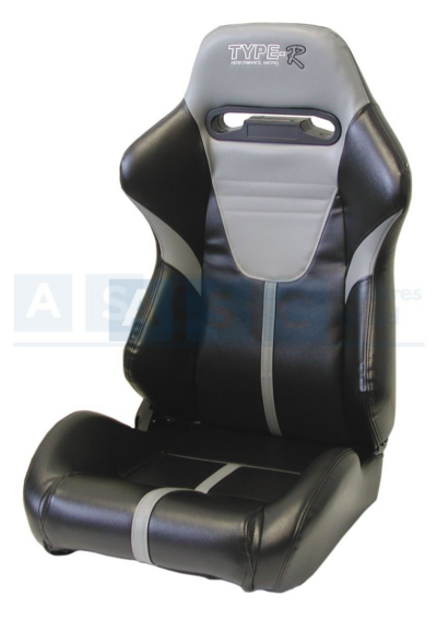 RECLINEABLE R/SEAT PVC GY/BLK