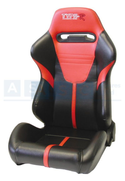 RECLINEABLE R/SEAT PVC RED/BLK