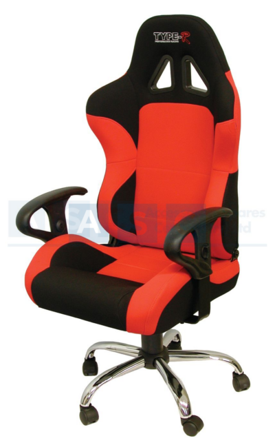 RED RECL. RACING OFFICE CHAIR W/ARM REST