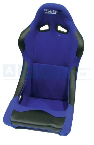 NON-RECL BUCKET SEAT W/RAILS BLUE