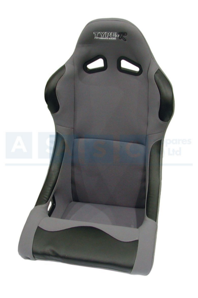 NON-RECL BUCKET SEAT W/RAILS GREY