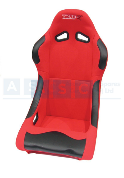 NON-RECL BUCKET SEAT W/RAILS RED