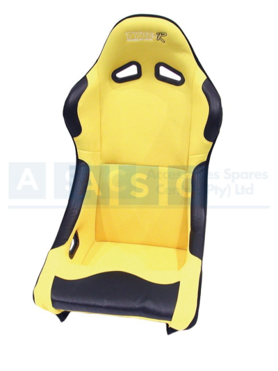 NON-RECL BUCKET SEAT W/RAILS YELLOW