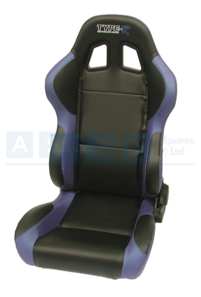 RACING SEATS CARBON BLUE/BLACK RECL.PAIR