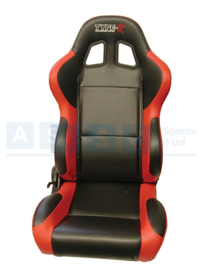 RACING SEAT CARBON RED/BLACK RECL.PAIR
