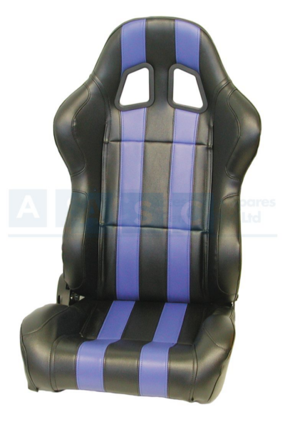 RECLINEABLE RACING SEAT PVC BLK/BLUE