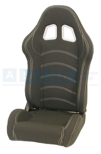 RECLINEABLE R/SEAT CLOTH BLK/WHITE