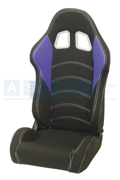 RECLINEABLE RACING SEAT P/APPLE BLK/BLUE