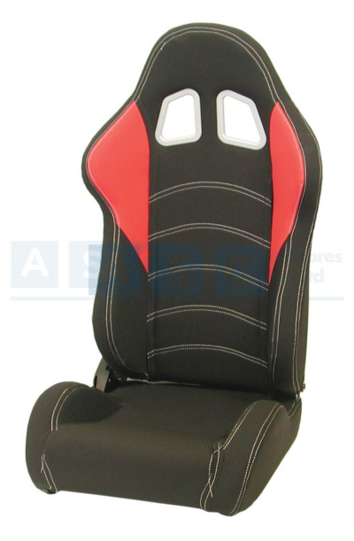 RECLINEABLE RACING SEAT P/APPLE BLK/RED
