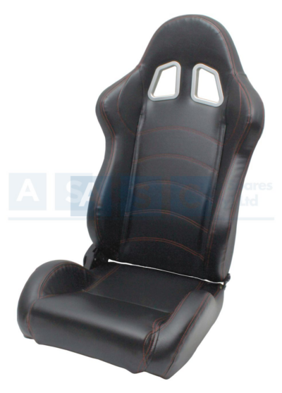 RECLINEABLE R/SEATS PVC BLK/RED(PAIR)