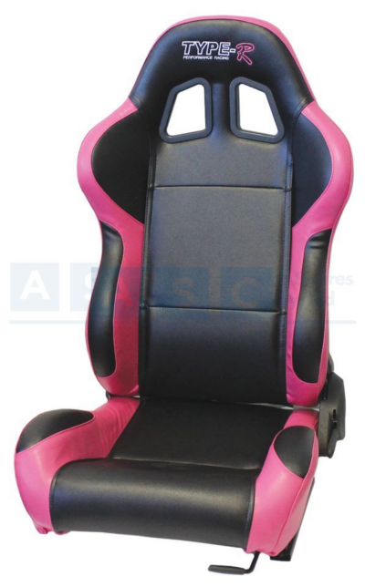 RECL.RAC/SEAT PVC BLK PINK PAIRS