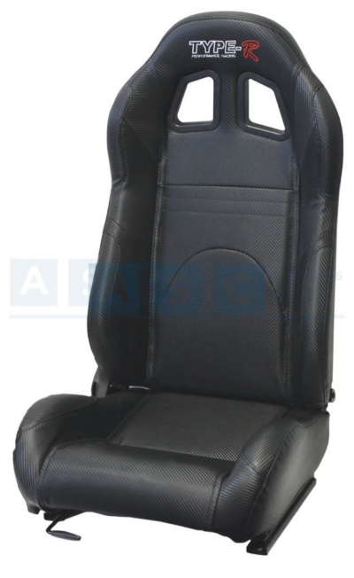 RECL.R.SEATS PVC CARBON BLACK SET