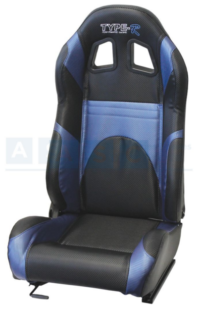 RECL.R/SEATS PVC CARBON BLUE SET
