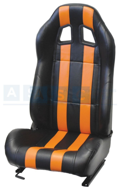 RECL.R/SEATS PVC CARBON ORANGE SET