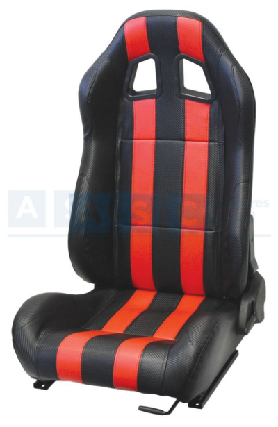 RECL.R/SEATS PVC CARBON RED SET