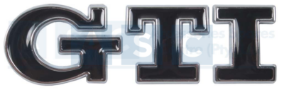 STICKER GTI BLACK W/CHROME EDGING