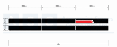 RACING STRIPS BLACK 20CMX4.5M