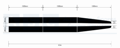 RACING STRIPS BLACK 20CMX4.5M