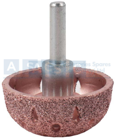 TYRE ABRASIVE HALF ROUND 40MM 6mm Shank