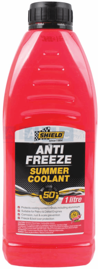SHIELD ANTI-FREEZE 1LT RED 50% RATIO