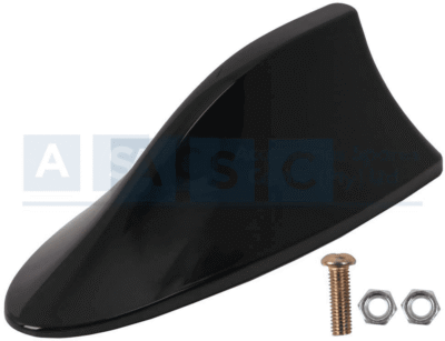 SHARK FIN AERIAL FLAT BOTTOM BLACK 170 x 70 x 60mm double sided tape. W/SC