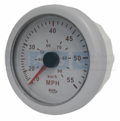 SPEEDO METER 55MPH/90KM 85MM WHITE
