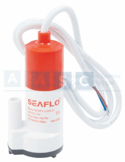 SUBMERSIBLE PUMP 12V 16LPM 12V/4.0A 0.6B SEAFLO 0.6BAR 12MM HOSE PRESSURE SW.PUMP
