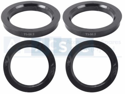 SPIGOT RING 4PC SET  56.2/73MM W/LIP H=10MM