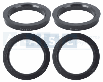 SPIGOT RING 4PC SET AUDI/BM 57.1/73.1MM BMW3 /VW