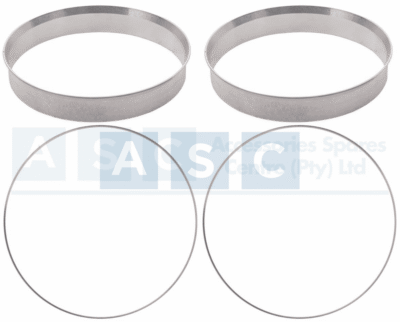 SPIGOT RING 4PC SET  58.6MM ALUMINIUM