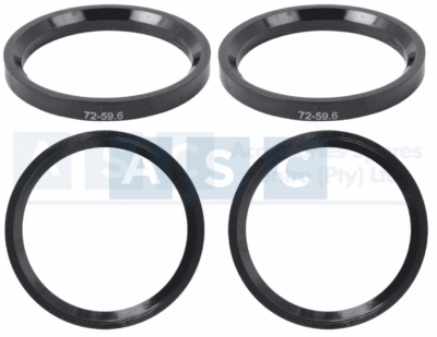SPIGOT RING 4PC SET  59.6MM  TYPE B H=8MM