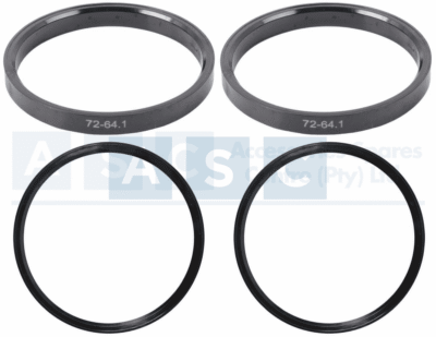 SPIGOT RING 4PC SET  64 .1/72MM TYPE B H=8MM