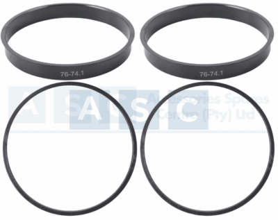 SPIGOT RING 4PC SET 74.1/76MM