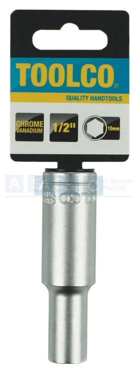SOCKET TUBE 10MM 1/2DRIVE 76MM LONG