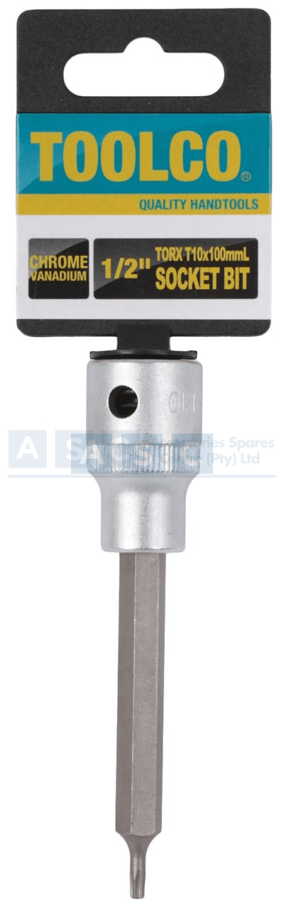 TORX BIT T10 LONG 1/2DR.CR-V T10 X 100MM W/HOLE