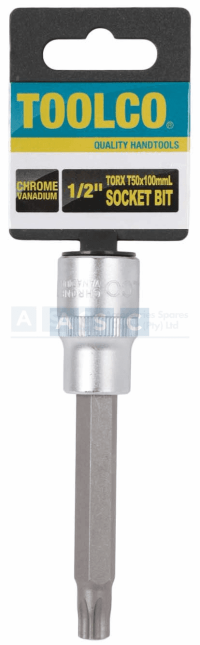 TORX BIT T50 LONG 1/2DR.CR-V T50X 100MM W/HOLE