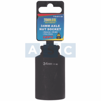 AXLE SOCKET HD 1/2DR 34MM 12PT.