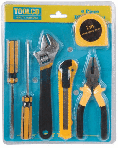 HAND TOOL SET 6PCS DIY 150MM COMBINATION PLIERS /2 X S/DRIVER
