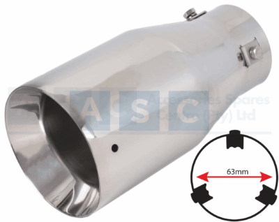 EXHAUST TAIL PIECE ID=63MM  OD= 100MM   L=198MM