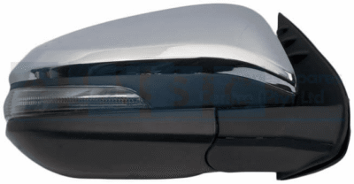 MIRROR CHROME/BLK RH ELECT.LED HILUX 16- NO AUTO FOLD