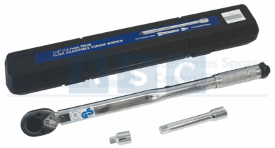 1/2 DRIVE TORQUE WRENCH P/CASE 28NM-210NM