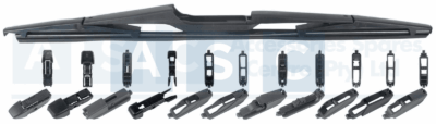 WIPER BLADE REAR 16INCH UNIV.11ADAPATORS 400MM