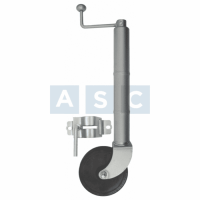 JOCKEY WHEEL 6IN  W/BAMBOO SHAFT W/CLAMP 6INCH WHEEL