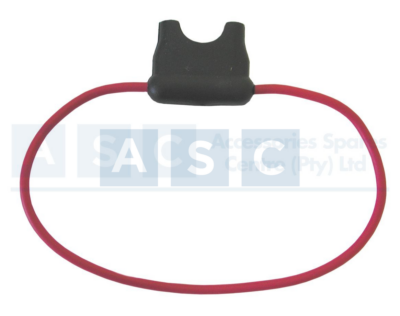 PLUG IN FUSE HOLDER RED W/WIRE 20G 12
