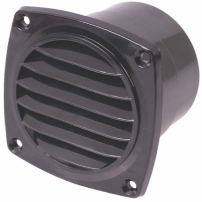 LOUVERED AIR VENT 93.5X93.35X69.5 BLACK ABS