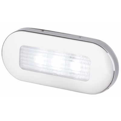 COURTESY LAMP LED 12-24V FLUSH MT. 5500- 6300K 3X0.5W SS316 AND PC BASE
